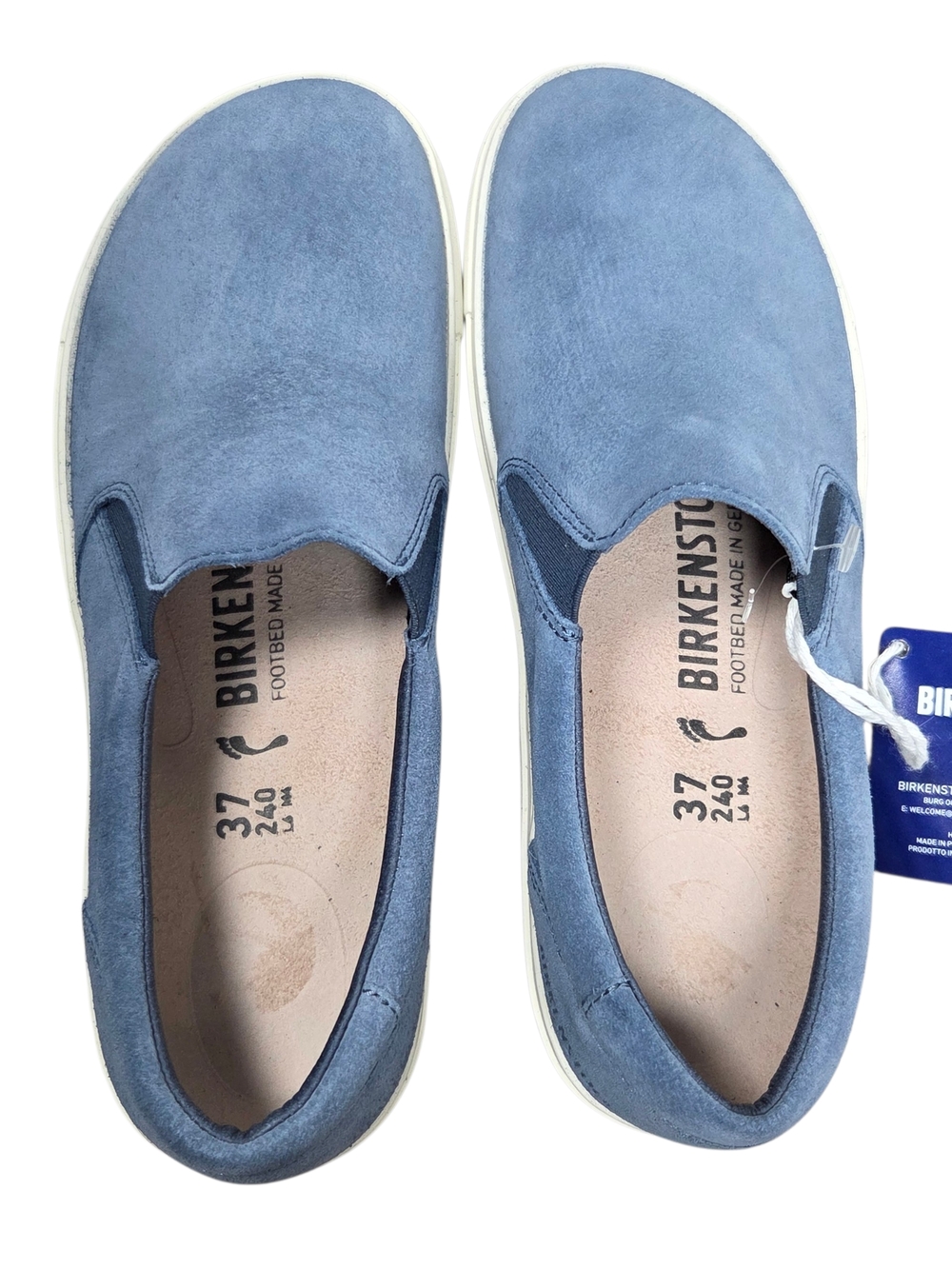 Birkenstock Oswego Blue Suede Slip On Sneakers Women' Size 6 - Picture 6 of 8